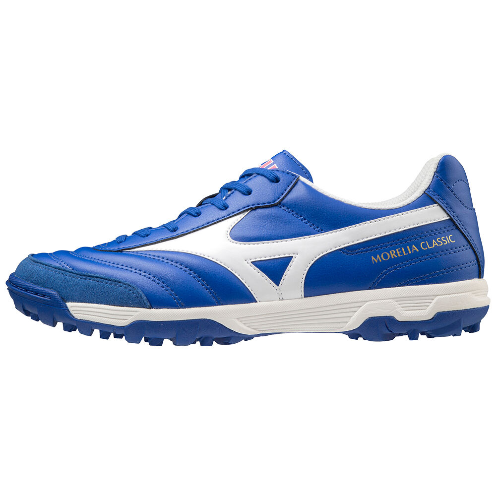 Mens Mizuno Morelia Sala Classic TF Soccer Shoes Blue/White Philippines (EPUJDX862)